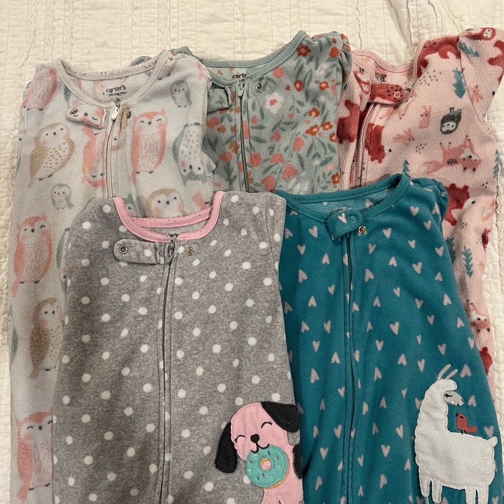 Carter's Kids Pajamas Set - Gray, Teal, Pink